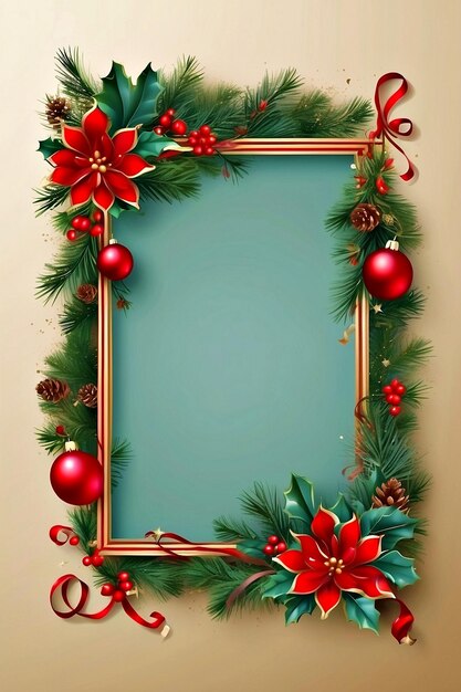 Christmas frame banner template