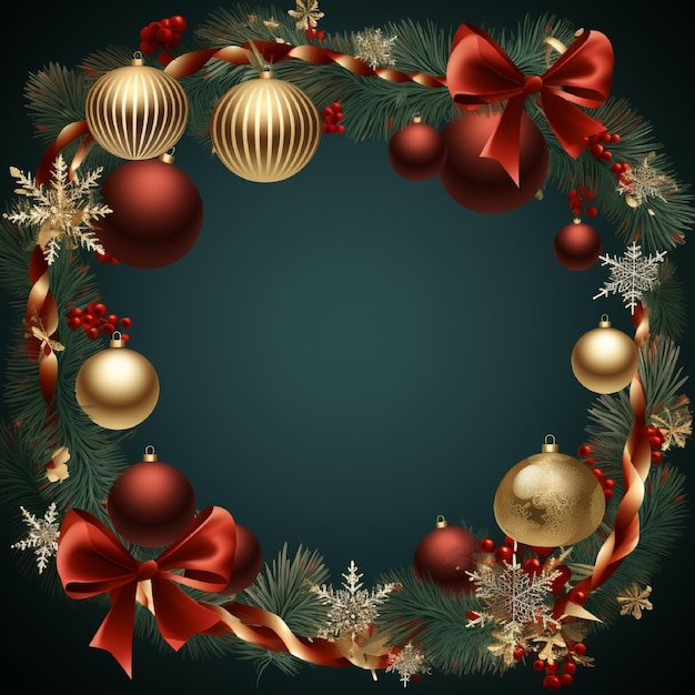 Christmas frame and decoration Generated in ai