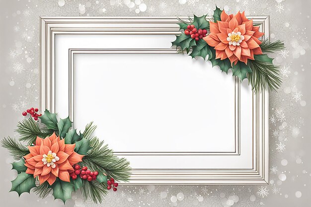 Christmas frame New year frame Abstract Christmas and new year frame background or border