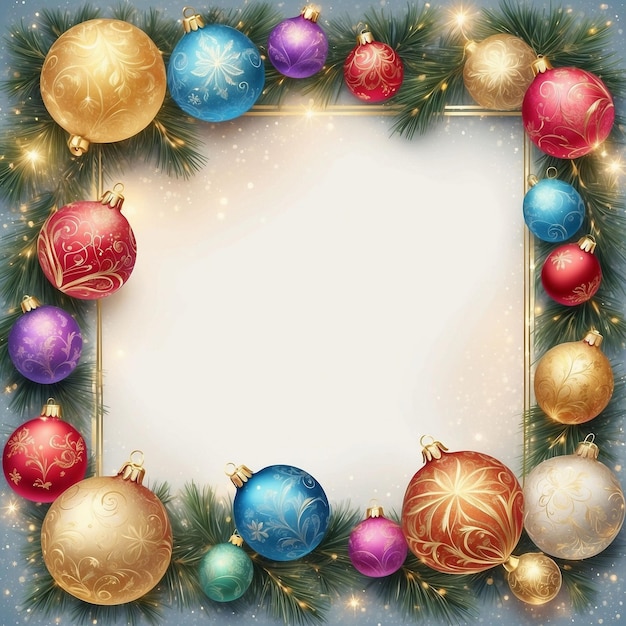 Christmas Frame with Blank Center