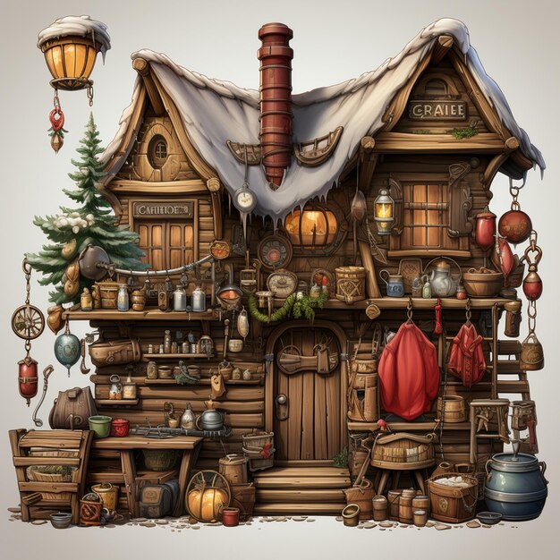 Photo christmas game assets