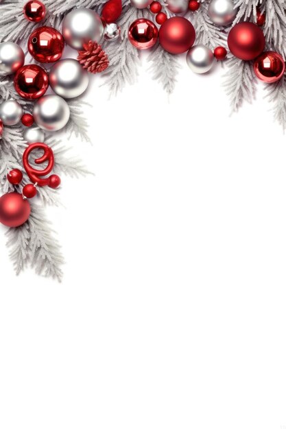 christmas garland on a white background.