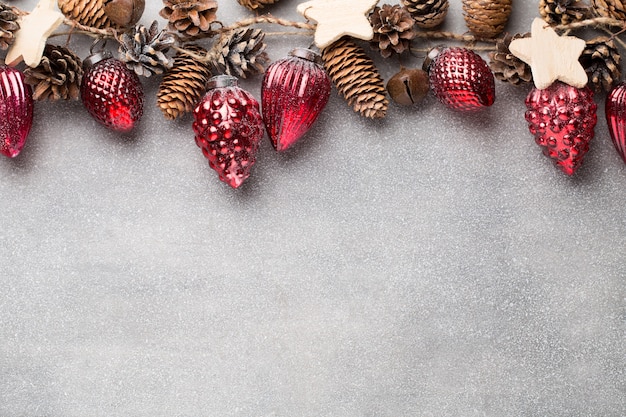 Christmas garland with red ball