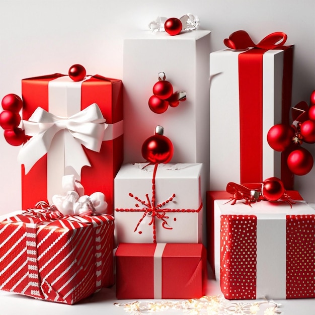 Christmas gift box generated with ai