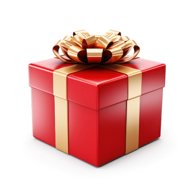 Christmas gift box isolated