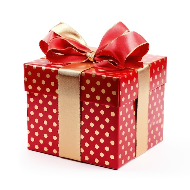 Christmas gift box isolated