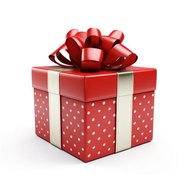 Christmas gift box isolated