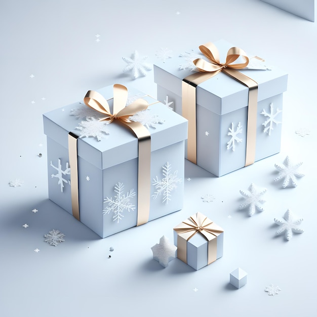 Christmas gift box white color wallpaper picture