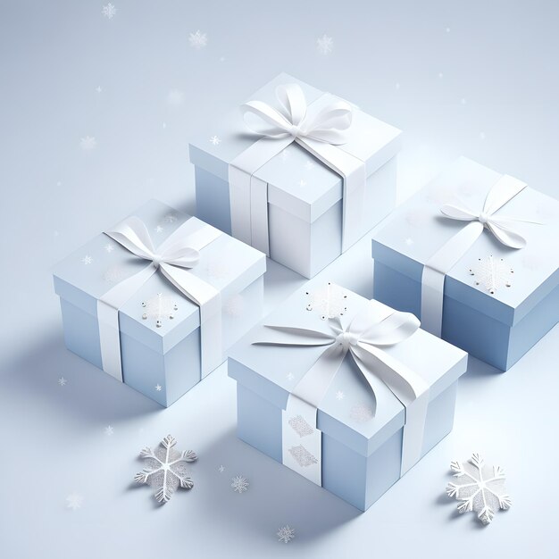 Christmas gift box white color wallpaper picture