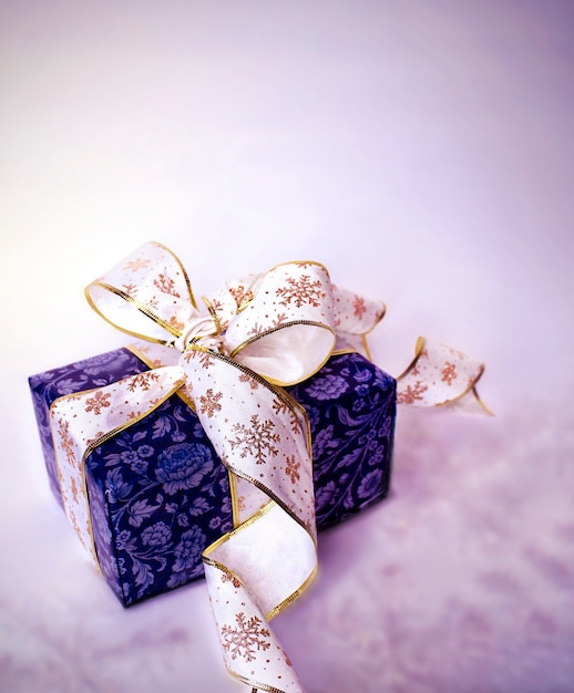 christmas gift with lush bow