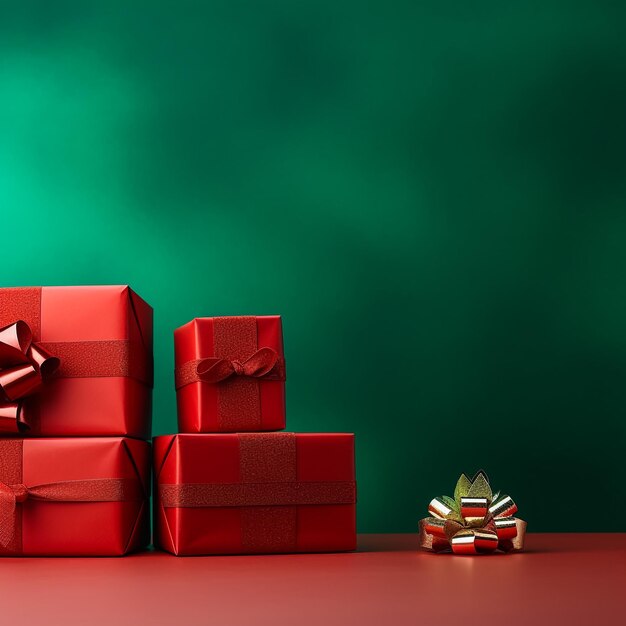 Christmas gifts in beautiful decorated boxes