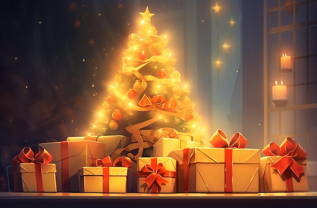 Christmas Gifts and Presents Under the Tree