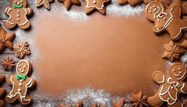 Christmas gingerbread Baking background