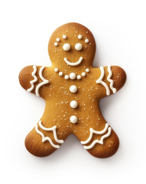 Christmas Gingerbread Cookie Delicious and Decorative Gingerbread Man and Star Shapes Isolated