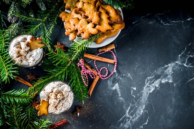 Christmas gingerbread hot chocolate