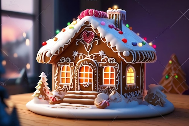 A Christmas gingerbread house