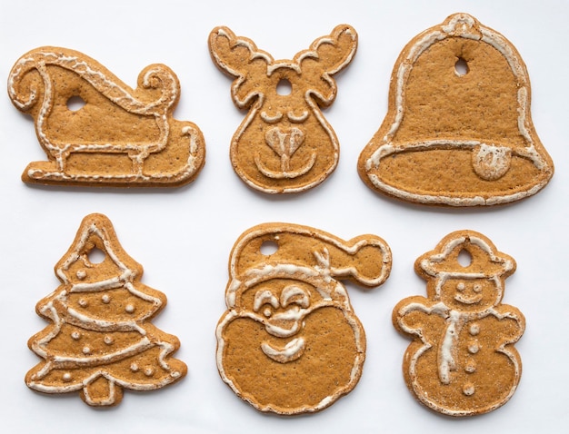 Christmas gingerbread on a white background