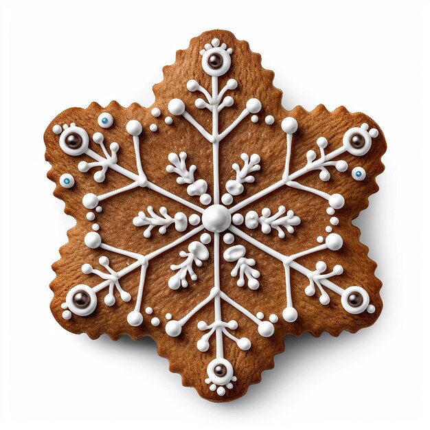 Christmas gingerbread with white plain background