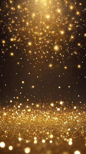 Photo christmas golden abstract background with particles and stars