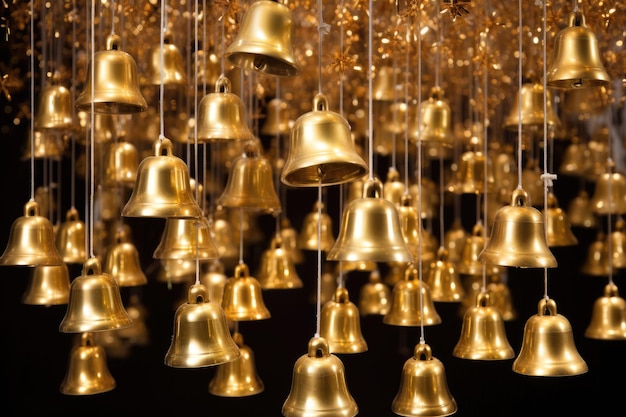 Christmas golden bells