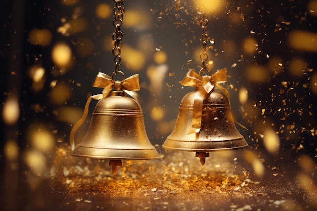 Christmas golden bells