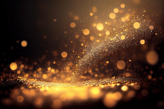 Christmas golden luxury glitter background