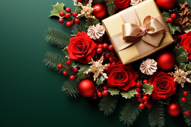 Christmas greeting card or Christmas decorations background