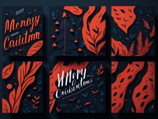 Christmas Greeting Card Design Template