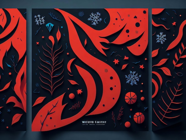 Christmas Greeting Card Design Template