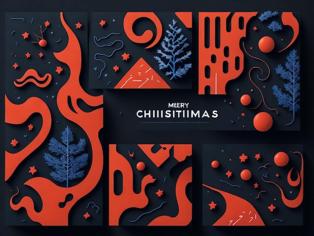 Christmas Greeting Card Design Template