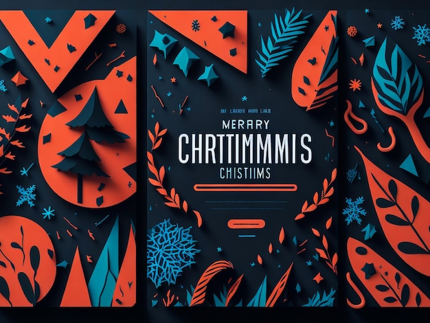 Christmas Greeting Card Design Template