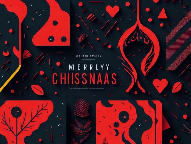 Christmas Greeting Card Design Template