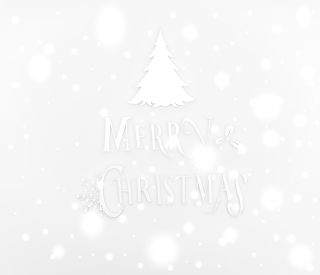 Christmas Greeting Card with Merry Christmas lettering