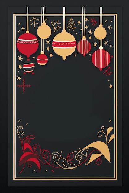Фото Рождественский поздравительный плакат с копировальным пространством для текста