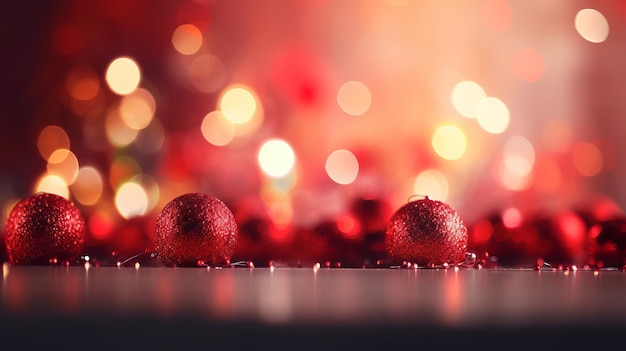 Christmas and Happy New Year Background red Generative ai