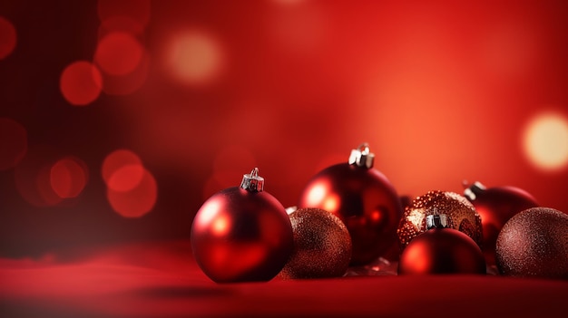 Christmas and Happy New Year Background red Generative ai