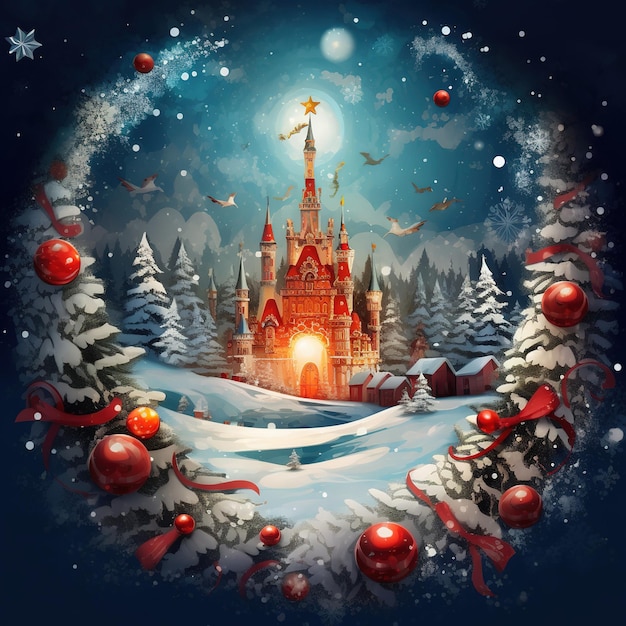 Christmas and Happy New Year Background Wallpaper