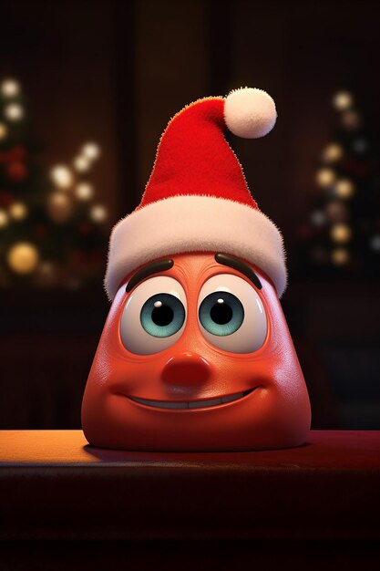 A christmas hat that talks pixar style