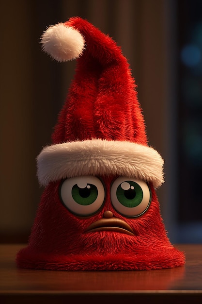 A christmas hat that talks pixar style