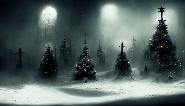 Christmas HD Wallpaper Dark vintage lights background defocused and copy space background