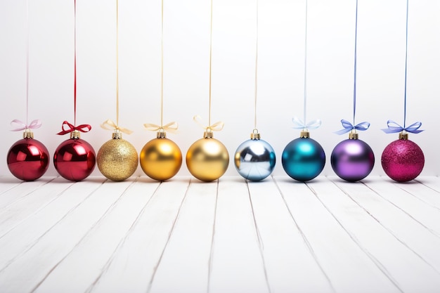 Photo christmas holiday balls on white background