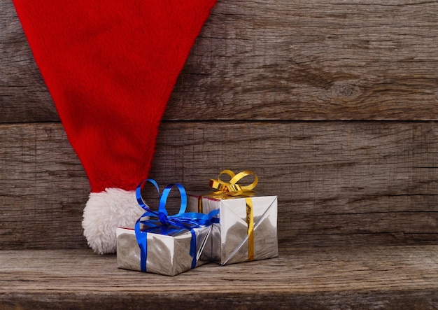 Foto fondo di legno di festa di natale