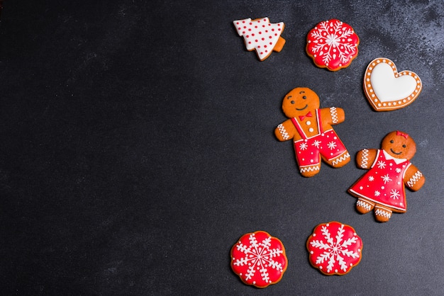 Christmas homemade gingerbread cookies 