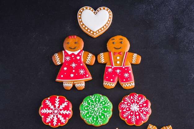 Christmas homemade gingerbread cookies 