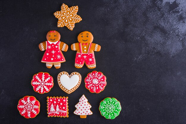 Christmas homemade gingerbread cookies 