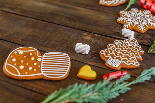 Christmas homemade gingerbread cookies 