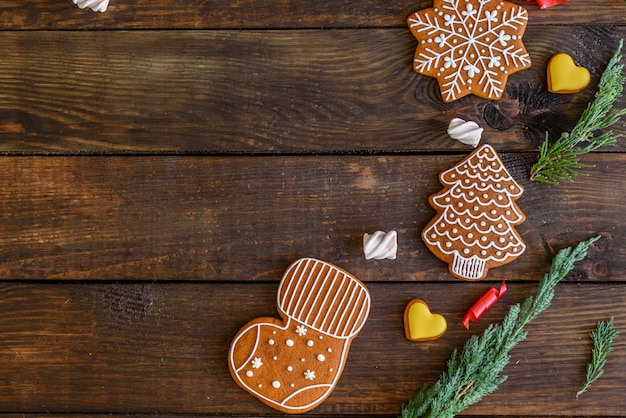 Christmas homemade gingerbread cookies 