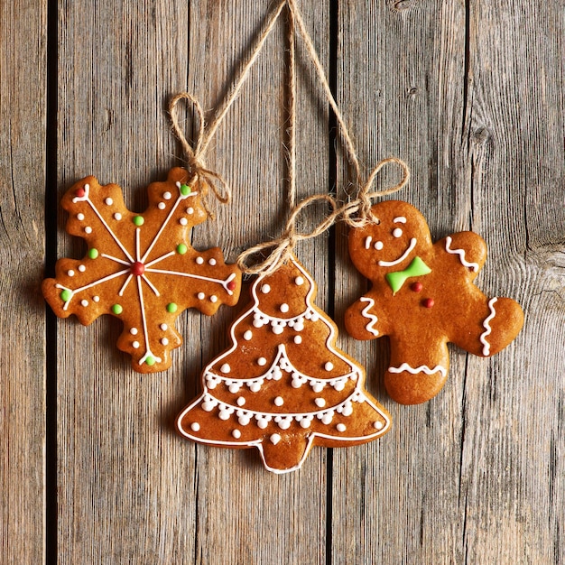 Photo christmas homemade gingerbread cookies