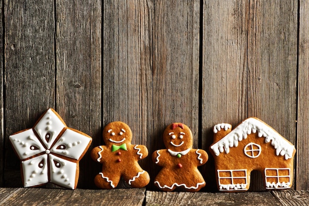 Photo christmas homemade gingerbread cookies