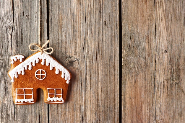 Christmas homemade gingerbread house cookie